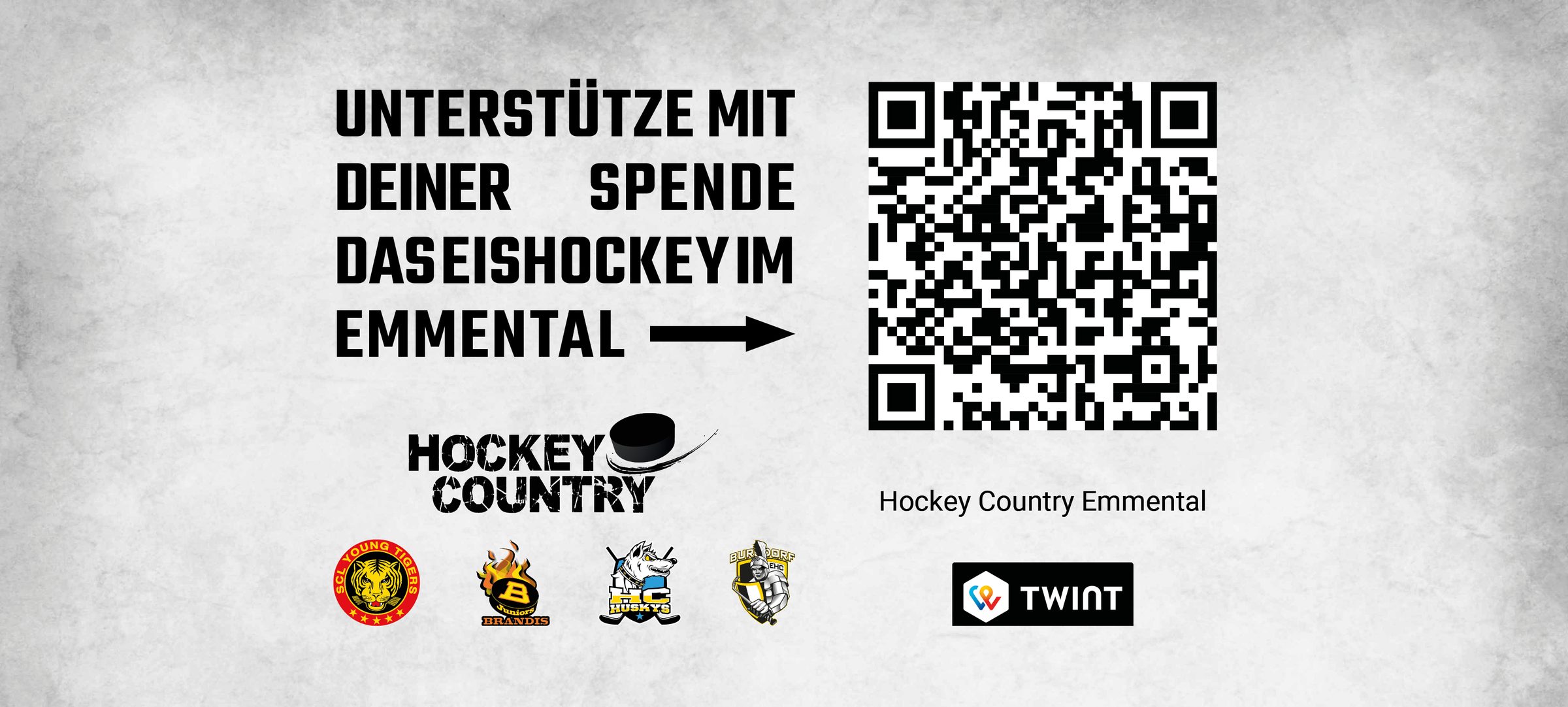 Unterstütze mit deiner Spende das Eishockey im Emmental – QR-Code für TWINT