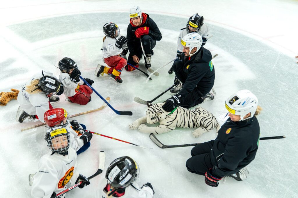 Hockeyschule: Pause auf dem Eis
